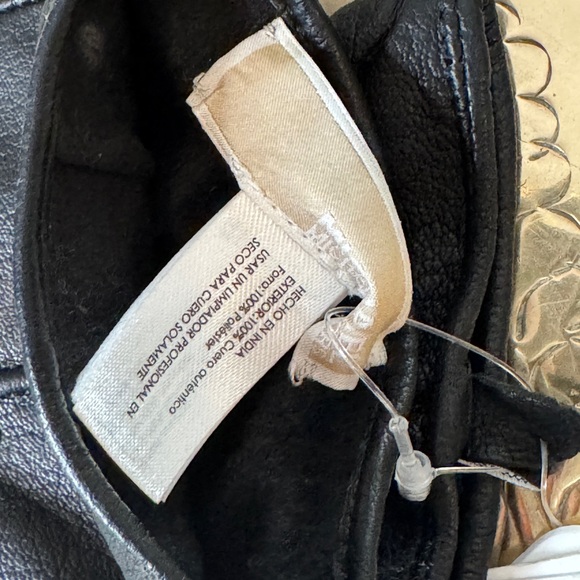 Michael Kors Black Studded Leather Gloves - Picture 6 of 9